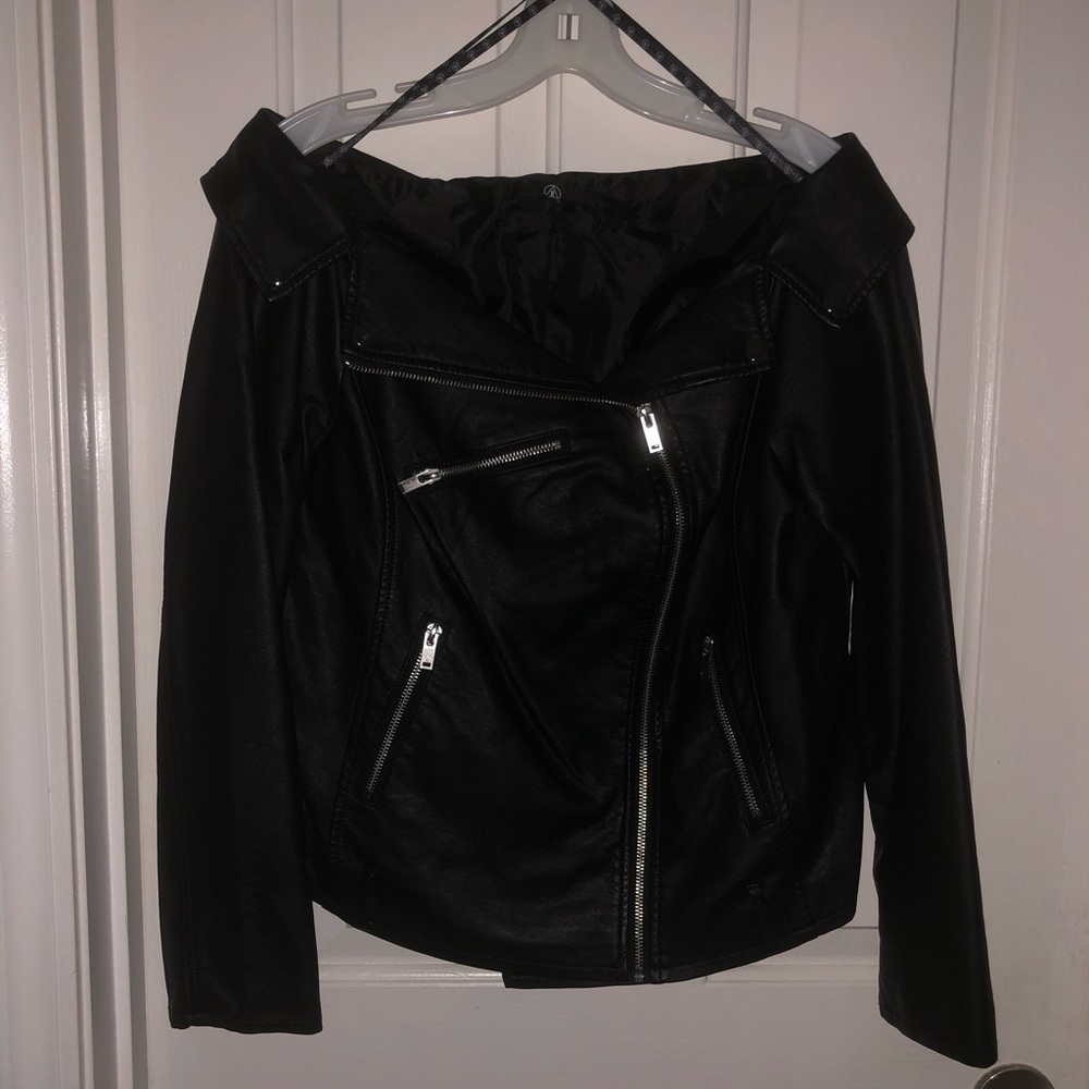 Faux leather jacket